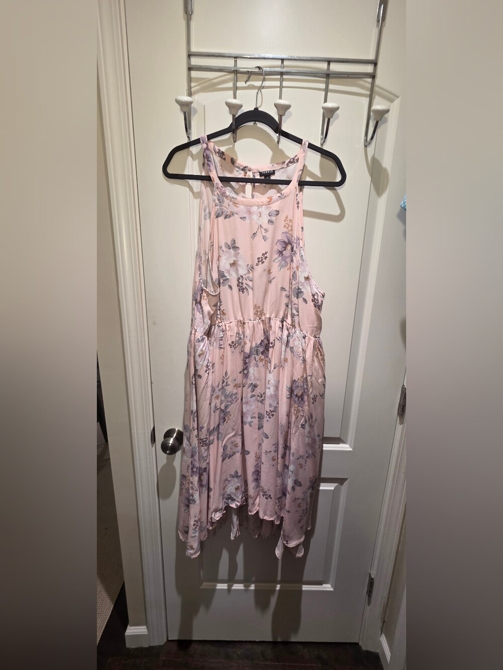torrid Pink Floral Sleeveless Tie-Back Sundress
